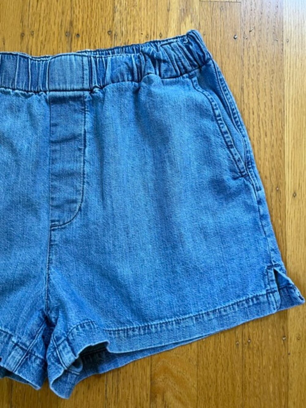 Madewell Denim Pull-On Shorts Marnie Wash | Size Small - Picture 4 of 8
